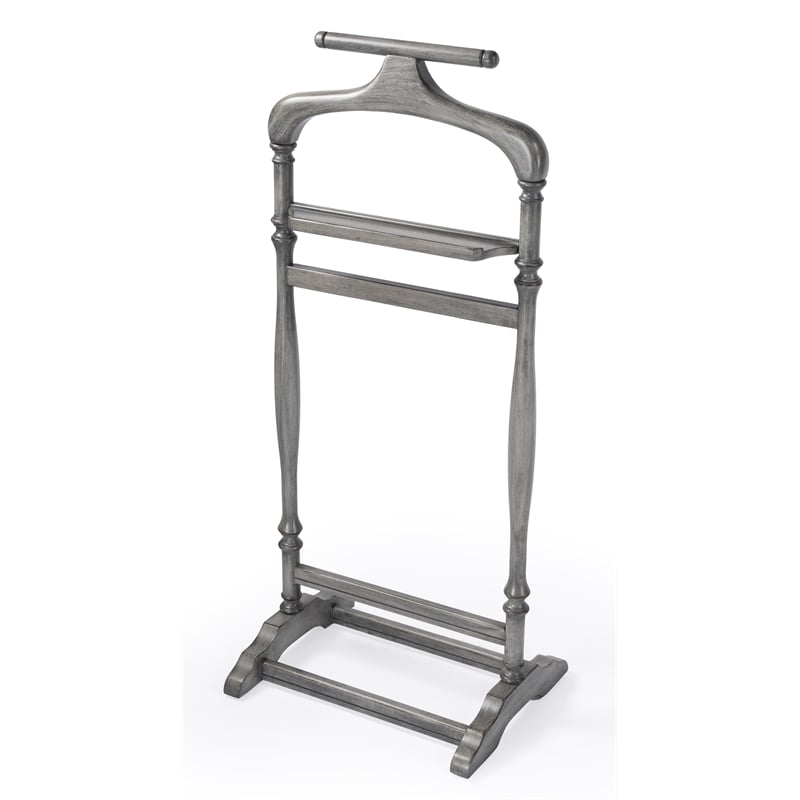 Judson Powder Grey Wood Valet Stand