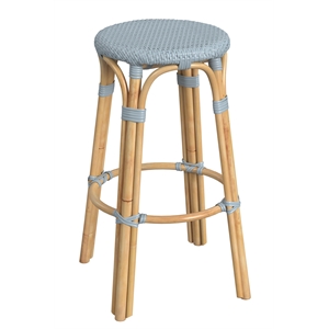 tobias twilight blue rattan bar stool