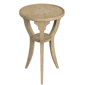 Butler Specialty Company Dalton Wood Round 15.75&quotW Accent Table - Beige
