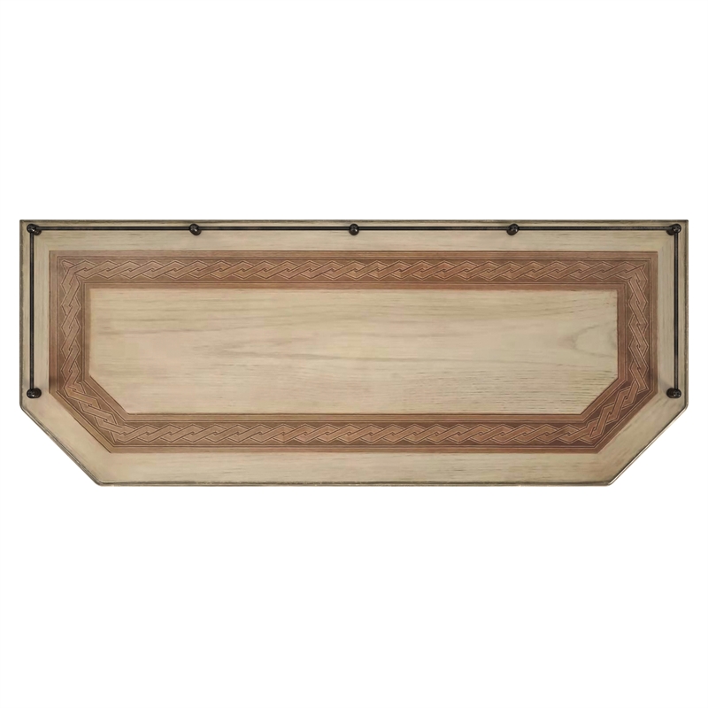 Charleston Beige  One Drawer Wood Console Table