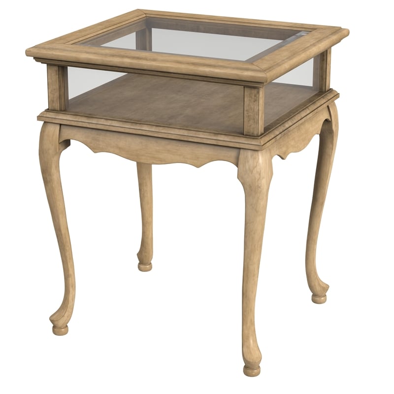 Burton Antique Beige Curio Table