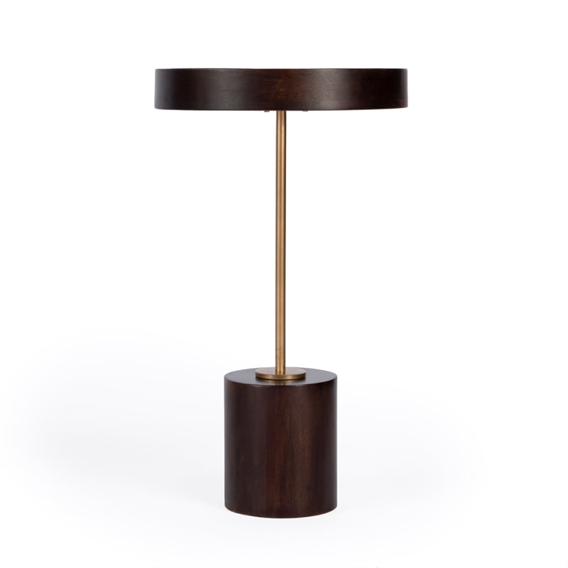 Butler Specialty Shen Gold & Brown  Pedestal Side Table