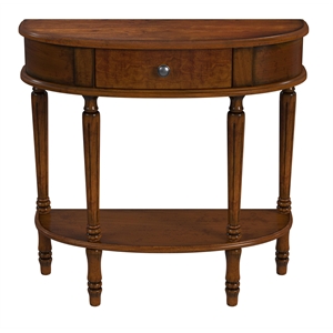butler specialty company mozart wood demilune console table - antique cherry