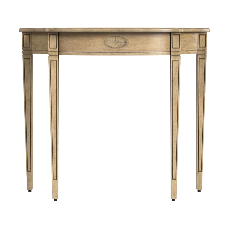 Chester Antique Beige Wood  Console Table