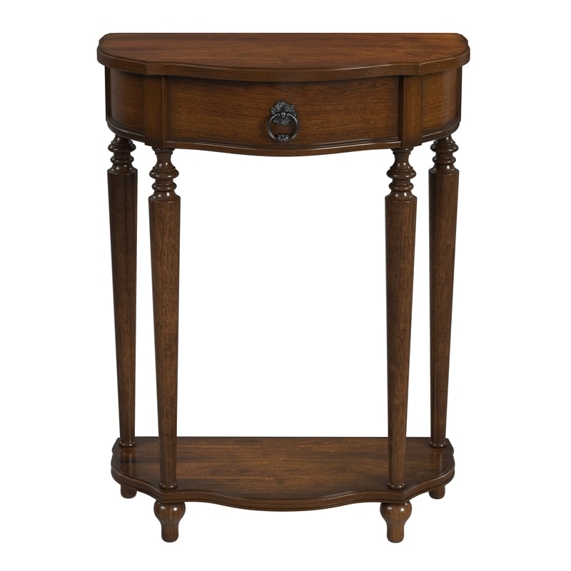 Butler Specialty  Ashby Demilune Antique Cherry Console Table With Storage