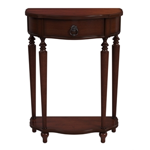 butler specialty ashby demilune cherry  console table with storage