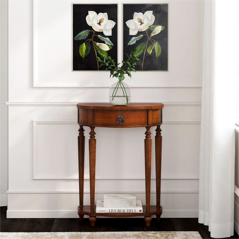 Butler Specialty Ashby Demilune Cherry  Console Table With Storage