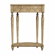Ashby Demilune Antique Beige Console Table With Storage
