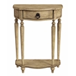 Ashby Demilune Antique Beige Console Table With Storage