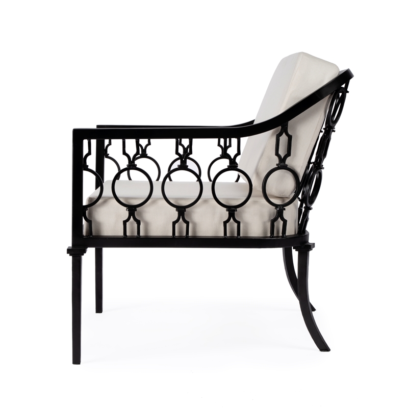 Butler Specialty Southport Iron Upholstered Outdoor Lounge Chair