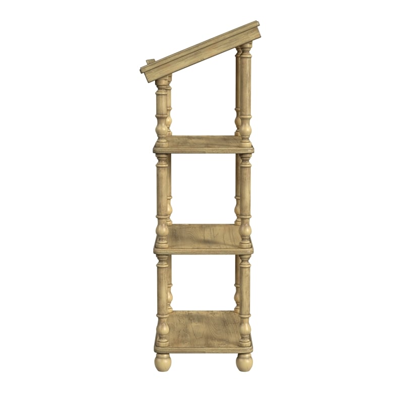 Alden Antique Beige 4- Tier Library Stand