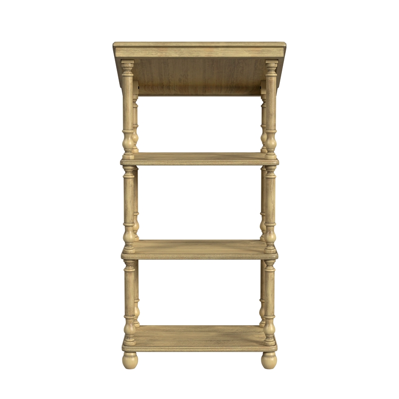 Alden Antique Beige 4- Tier Library Stand