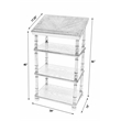 Alden Antique Beige 4- Tier Library Stand