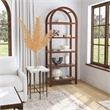 Aila Arched 5 Tier Etagere In Dark Brown