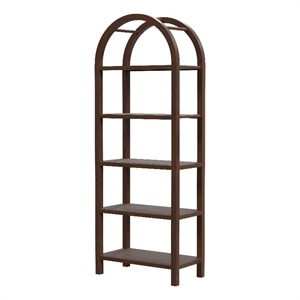 Aila Arched 5 Tier Etagere in Dark Brown