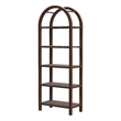Aila Arched 5 Tier Etagere In Dark Brown