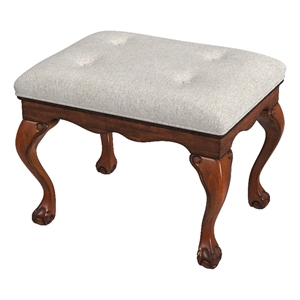 Ashford Upholstered Vanity Stool - Brown