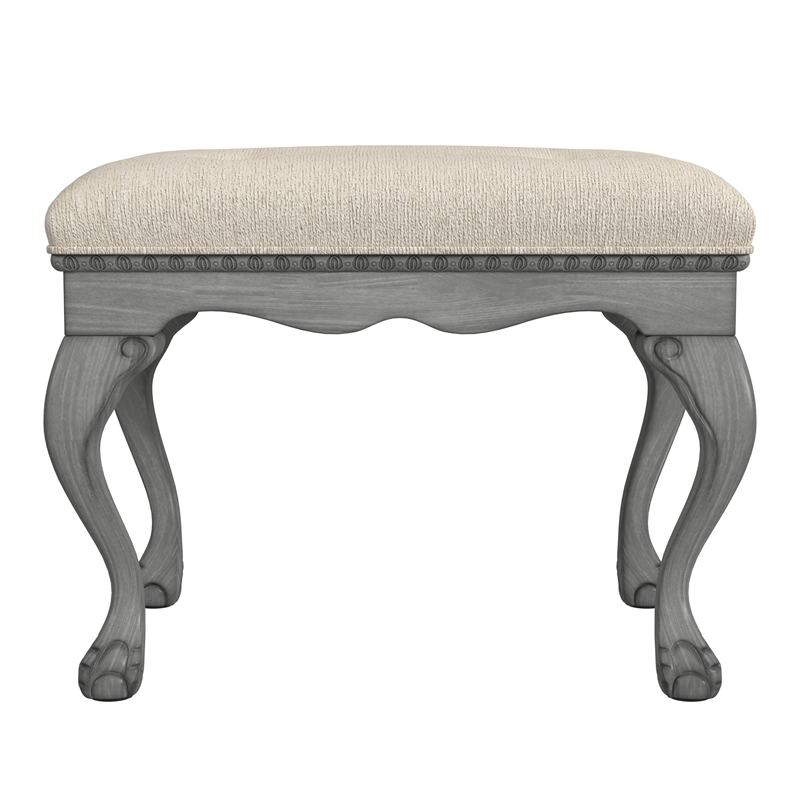 Ashford Upholstered Vanity Stool - Gray