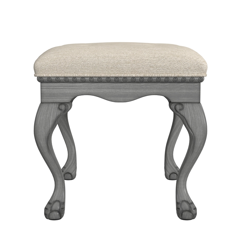 Ashford Upholstered Vanity Stool - Gray