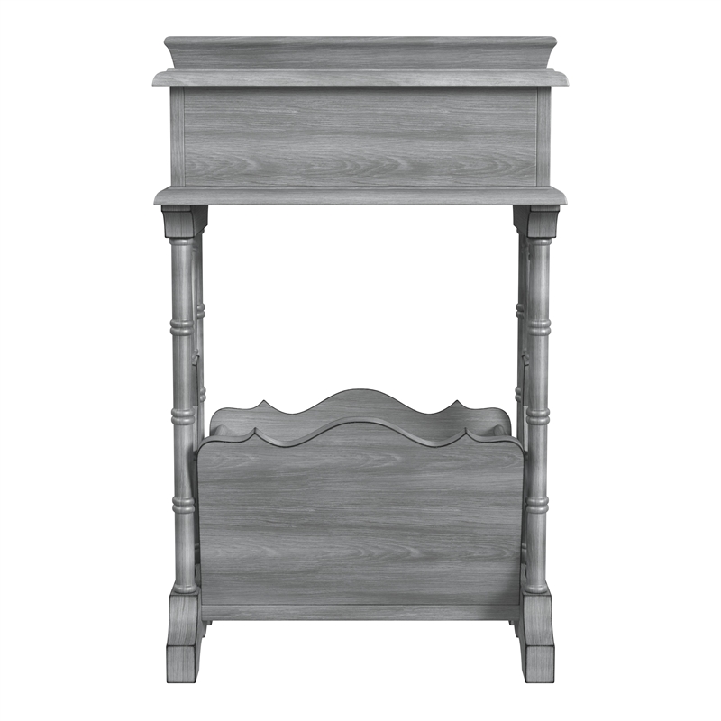 Cummings End Table With Storage - Gray