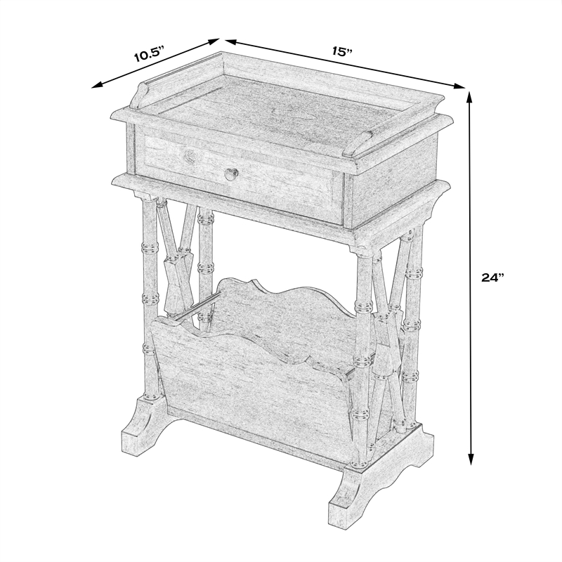 Cummings End Table With Storage - Gray