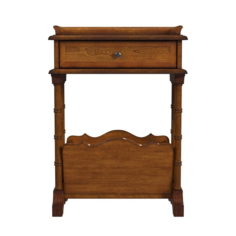 Cummings End Table With Storage - Olive Ash Brown
