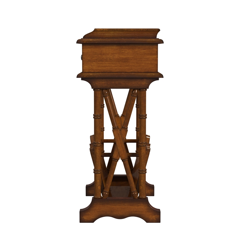 Cummings End Table With Storage - Olive Ash Brown