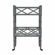 Foster Powder Gray 2 Tier Bar Cart