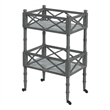 Foster Powder Gray 2 Tier Bar Cart