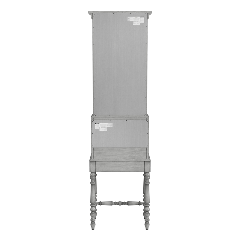 Butler Newlark 20 in. W Wood and Glass Traditional Secretary Desk - Powder Gray