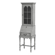 Butler Newlark 20 in. W Wood and Glass Traditional Secretary Desk - Powder Gray