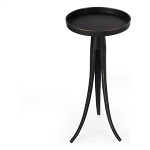 butler specialty monique large pedestal side table - black