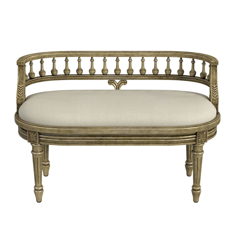 Hathaway Upholstered Bench - Antique Beige