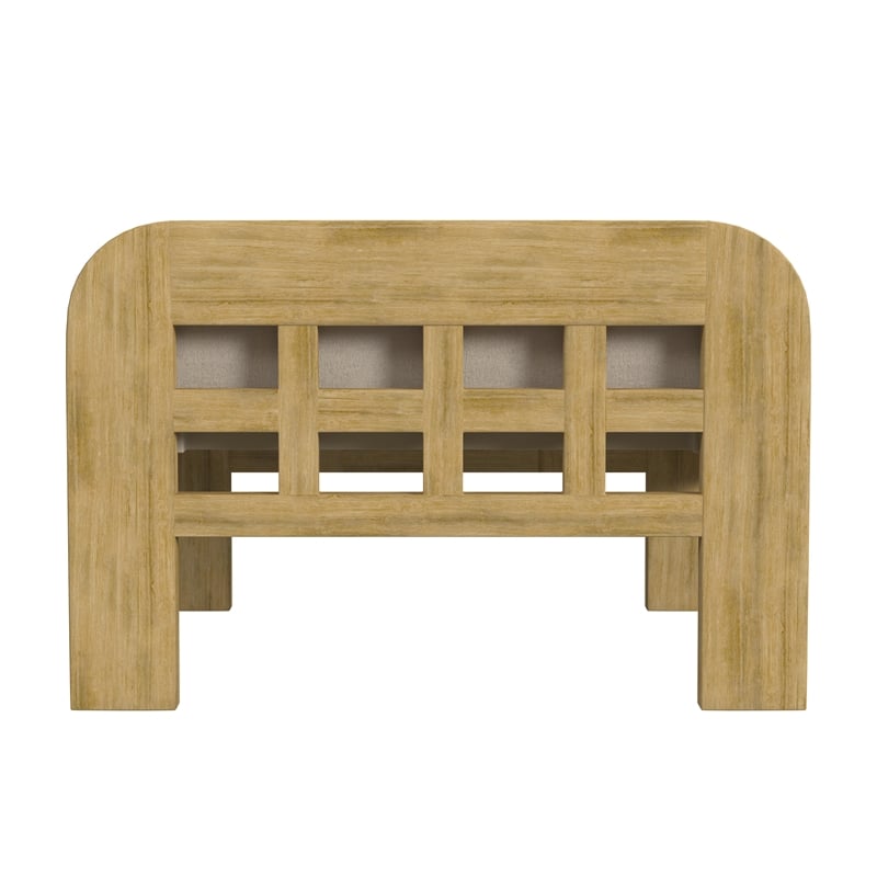 Butler Monhegan Teak Wood Outdoor Ottoman - Natural