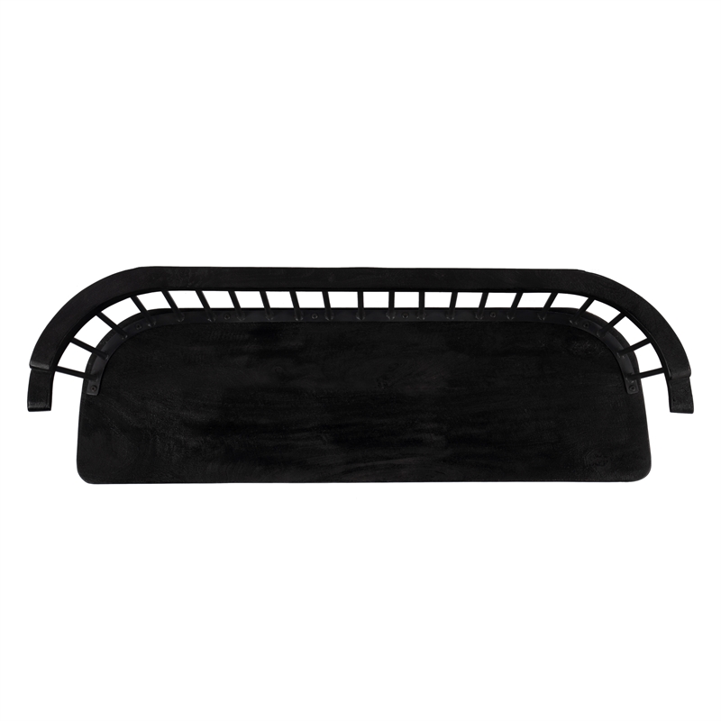 Butler Tempe Wood And Iron Spindle Back Bench - Black