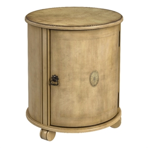 butler specialty lawrie antique beige drum end table