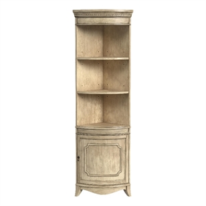 butler dowling 1 door corner cabinet - antique beige
