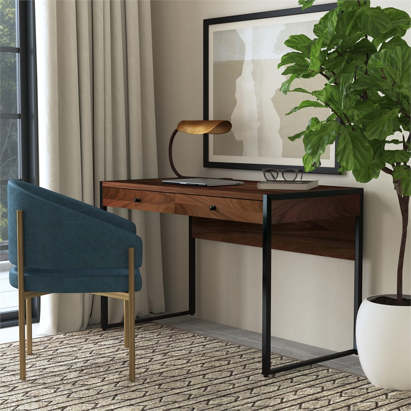 Butler Drake 2 Drawer Iron And Wood Writing Desk
