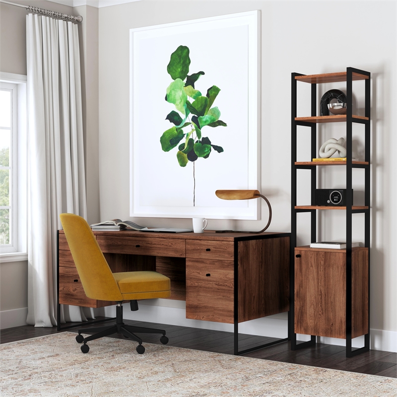 Butler Drake 2 Drawer Iron And Wood Writing Desk