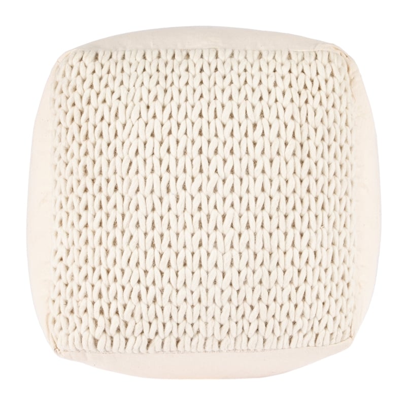 Butler Fernandos Woven Pouffe - Cream/Ivory