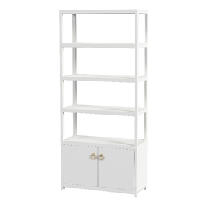 Butler Lark White  4- Tier Etagere Bookcase Cabinet