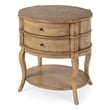 Butler Specialty Company Jarvis Oval 2-Drawer Side Table - Antique Beige
