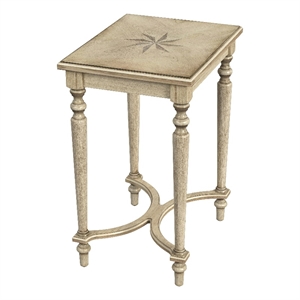 Butler Specialty Company Tyler Solid Wood Inlay Accent Table - Antique Beige