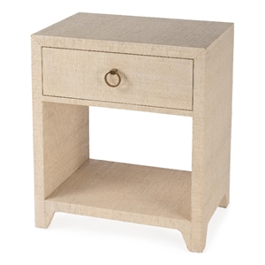 butler specialty company asos  raffia  1 drawer nightstand - natural