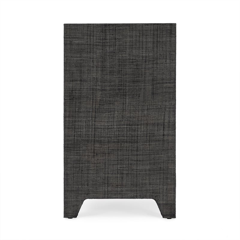 Butler Specialty Company Bar Harbor Raffia 1 Drawer Nightstand - Charcoal