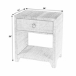 Butler Specialty Company Bar Harbor Raffia 1 Drawer Nightstand - Charcoal