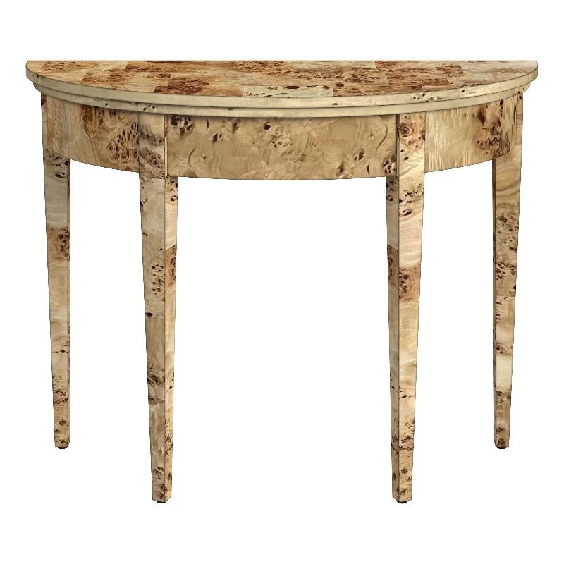 Butler Specialty Company Hampton Burl Demilune 36