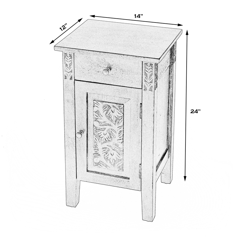 Butler Specialty Company Switra Solid Wood End Table - Natural