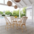 Butler Specialty Company Tobias Outdoor Rattan Bistro Table - Beige & White