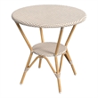 Butler Specialty Company Tobias Outdoor Rattan Bistro Table - Beige & White